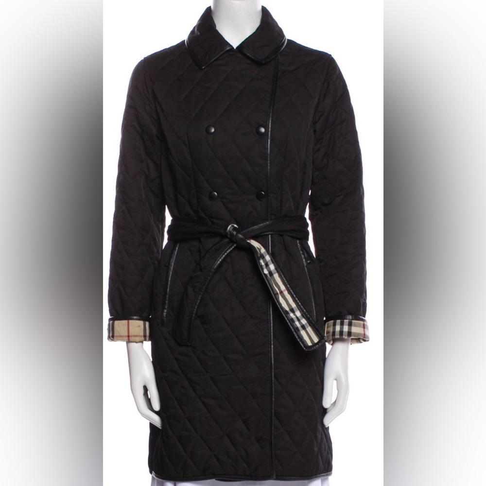 Women's Black Burberry Coat